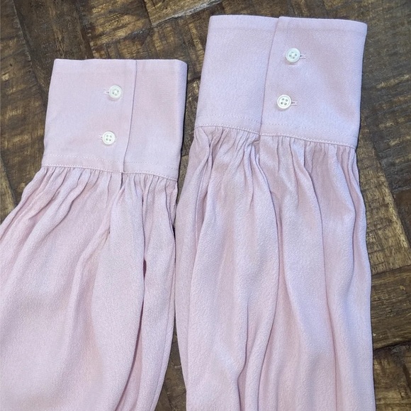 J. Crew Pink Rose Drapey Gathered Button-Up Shirt Top Medium. NWOT - Picture 4 of 9